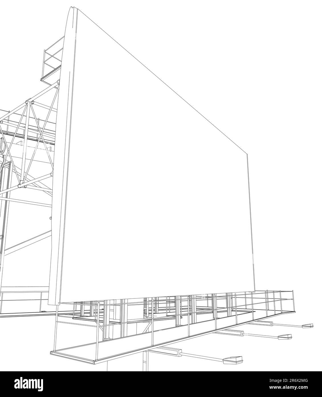 Outline big billboard. Mockup for your advertisement and design. Mockup
