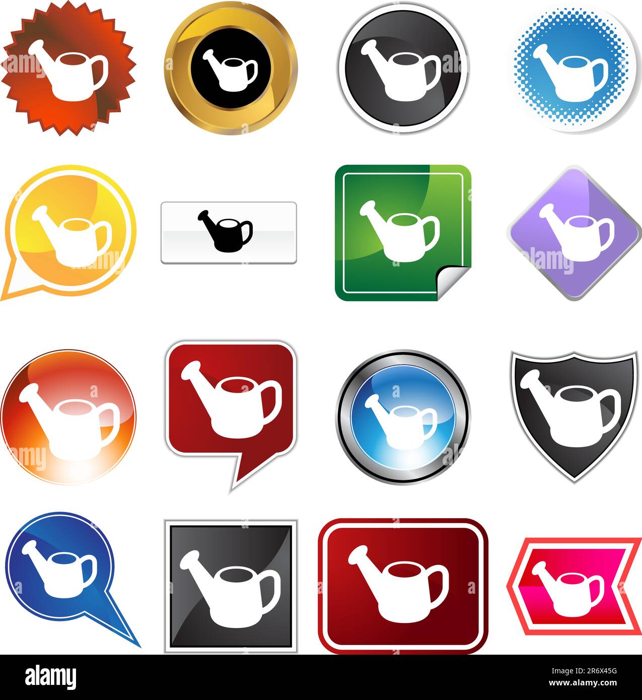 Watering can icon set Stock Vector Images - Alamy