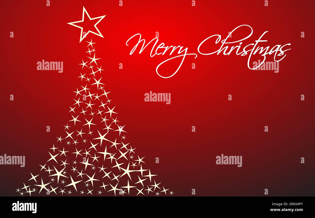 Abstract christmas tree on red background Stock Vector Image & Art - Alamy