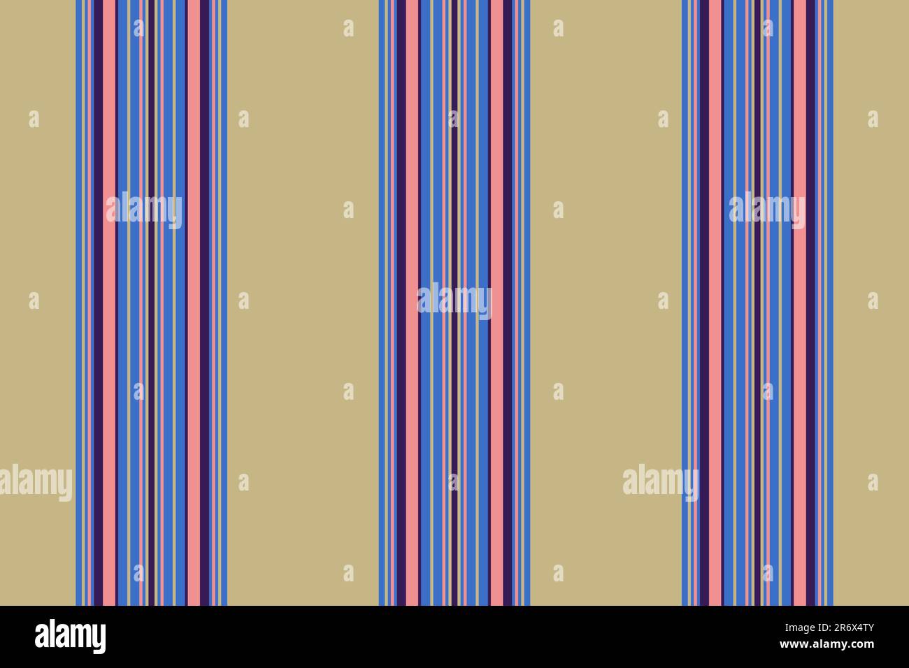 Texture lines textile of fabric stripe background with a seamless pattern vector vertical in blue and amber colors. Stock Vector