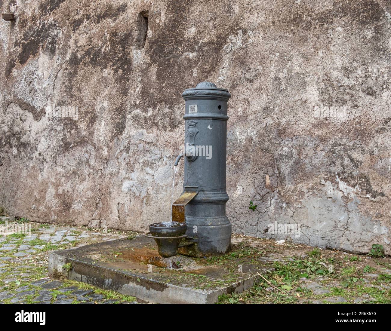 A nasone ,a water drinking fountain supplying people with free drinking water, Rome, Italy Stock Photo