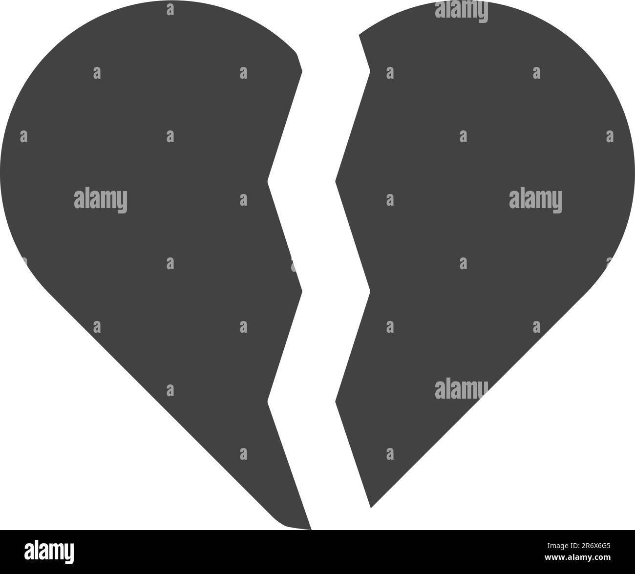Broken Heart icon vector image Stock Vector Image & Art - Alamy