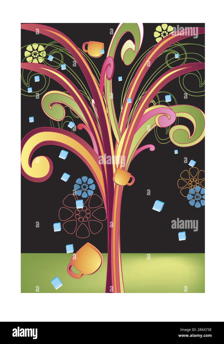 Artsy coffee themed image - background Stock Vector Image & Art - Alamy
