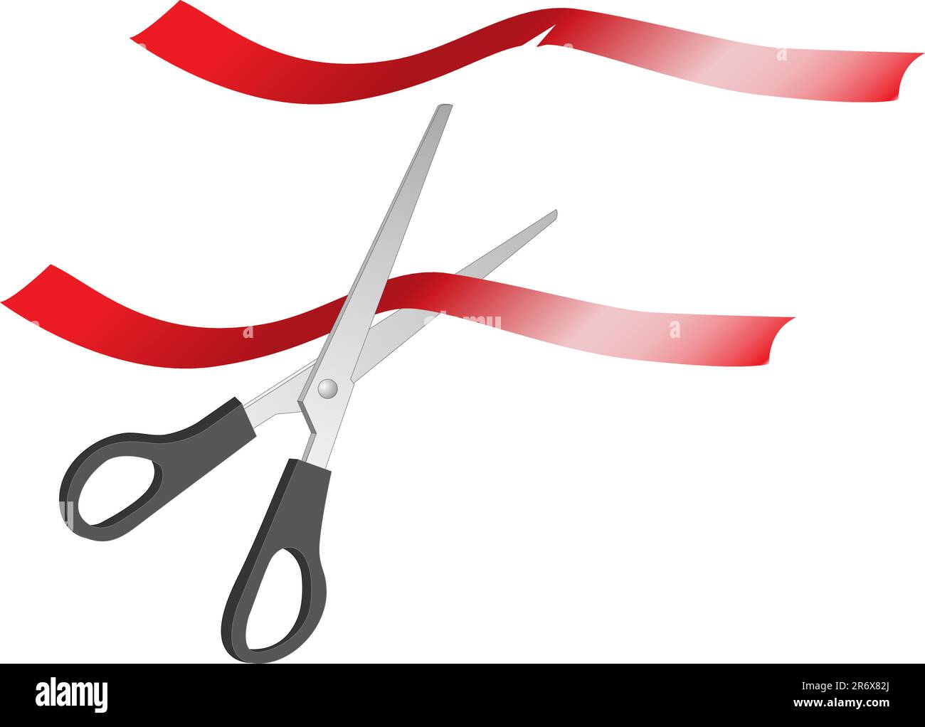 Cutting a ribbon Stock Vector Images - Alamy