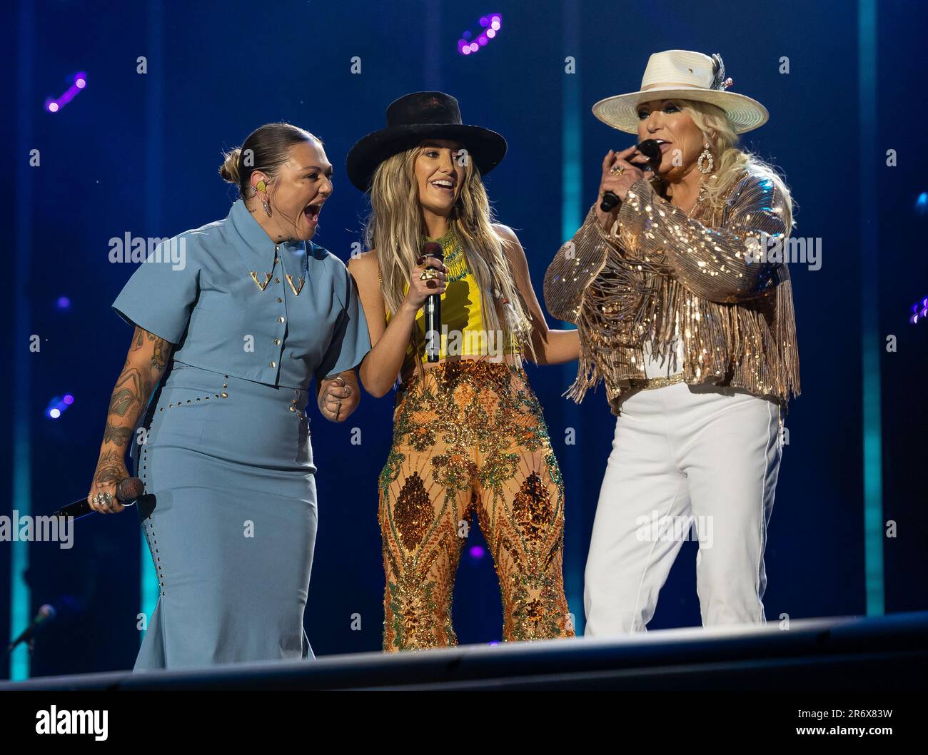 Elle King, Lainey Wilson, and Tanya Tucker perform during day 2 of the