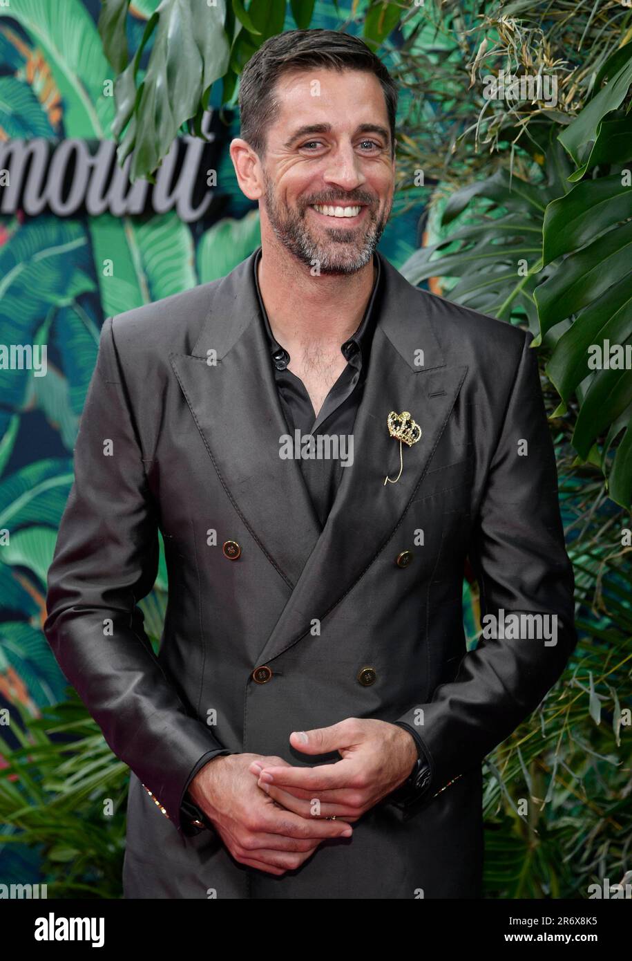 Aaron Rodgers arrives at the 76th annual Tony Awards on Sunday, June 11, 2023, at the United