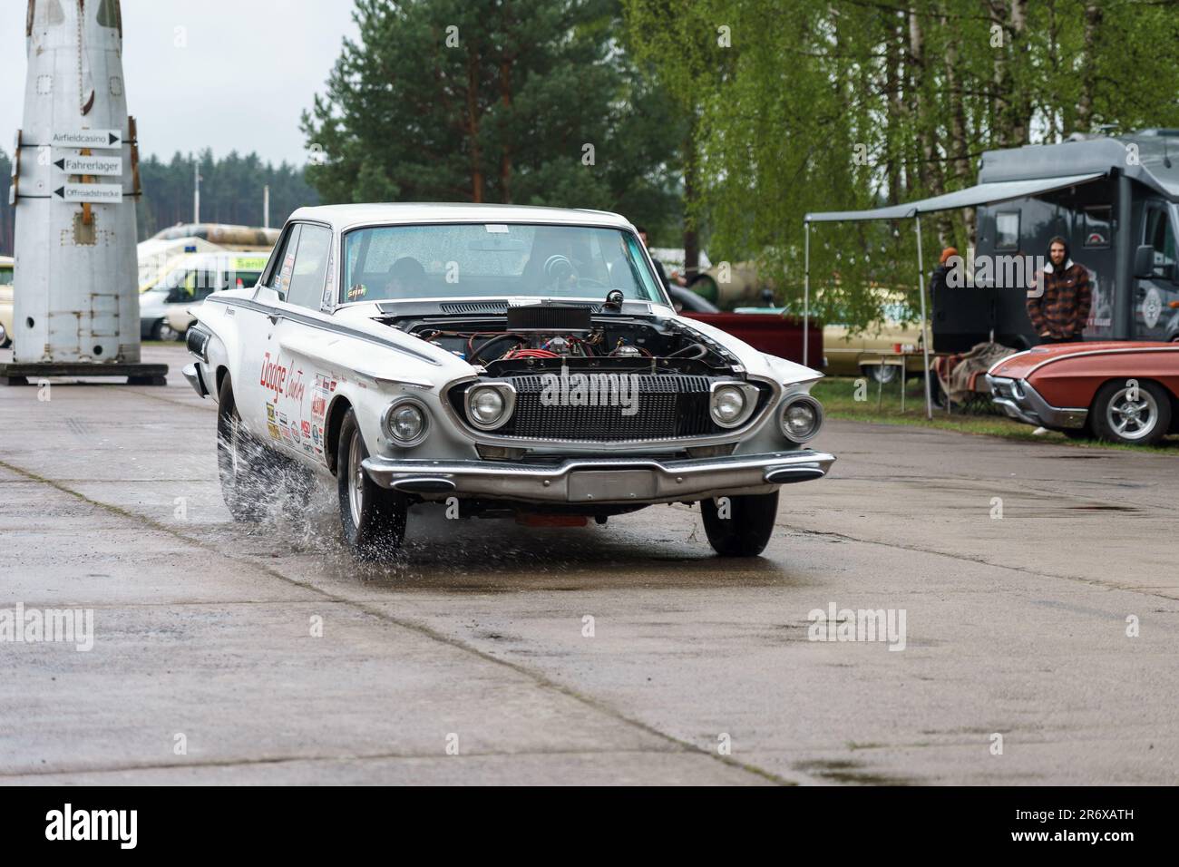 FINOWFURT, GERMANY MAY 06, 2023 The midsize car Dodge Dart Custom