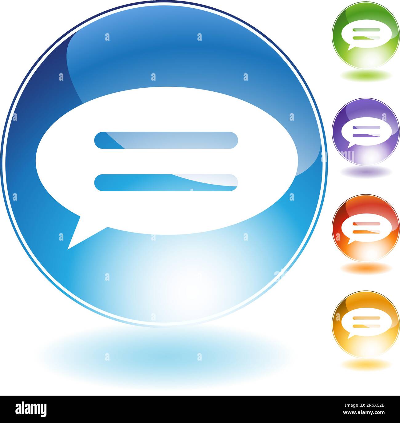 Speech bubble crystal isolated on a white background. Stock Vector