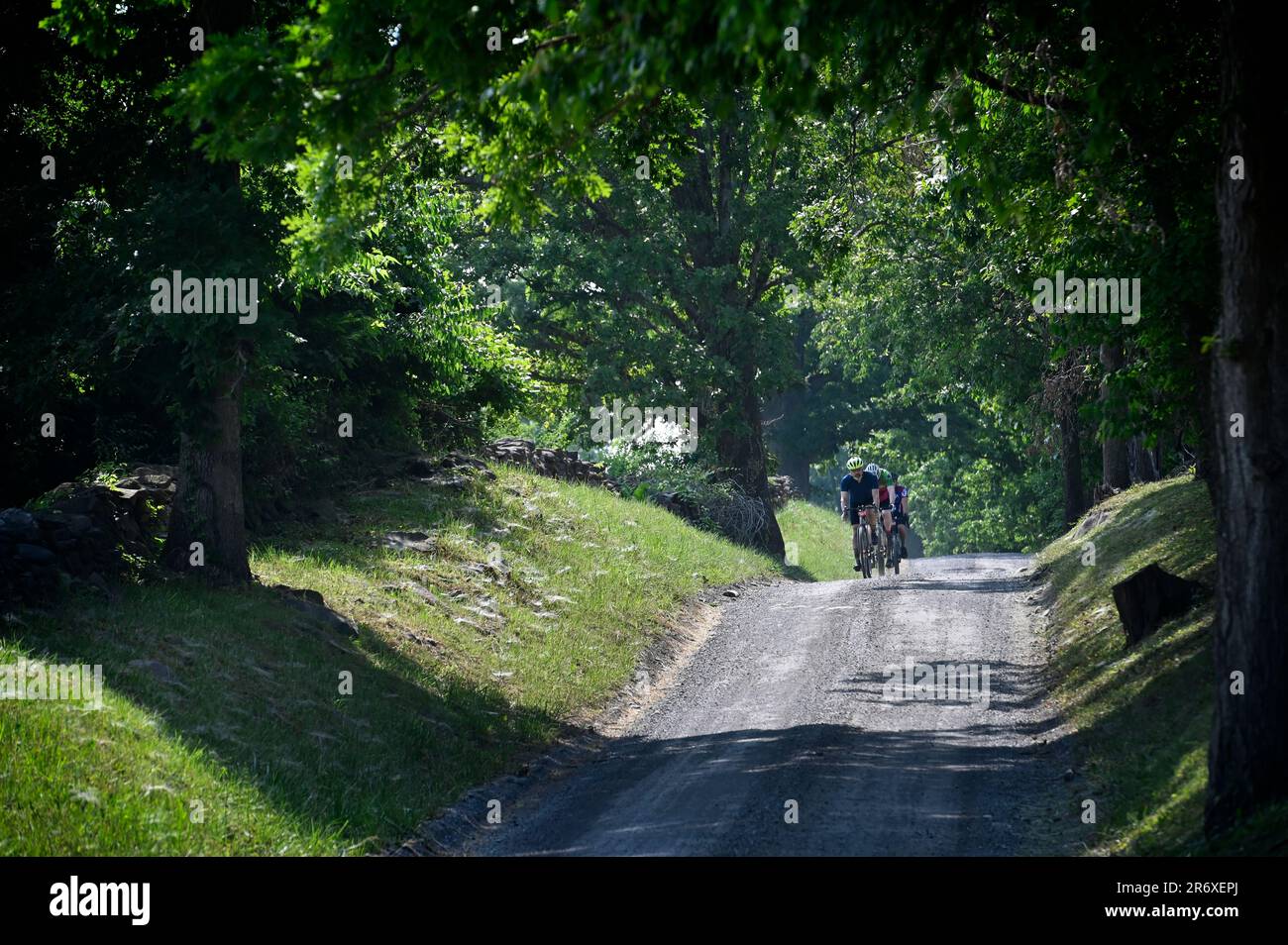 UNITED STATES - June 11, 2023:  The 5th annual Loudoun 1725 Gravel Grinder put on by EX2 Adventures as a benefit ride for America's Routes. The fun ri Stock Photo