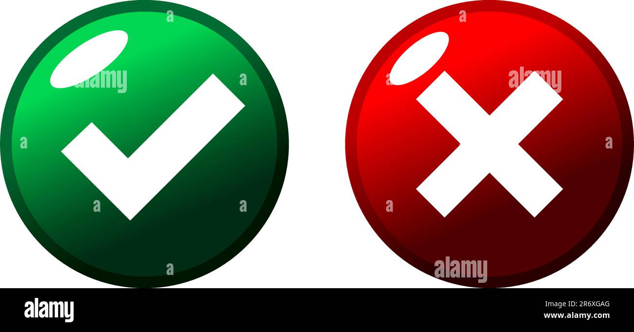 Red green push buttons Stock Vector Images - Alamy