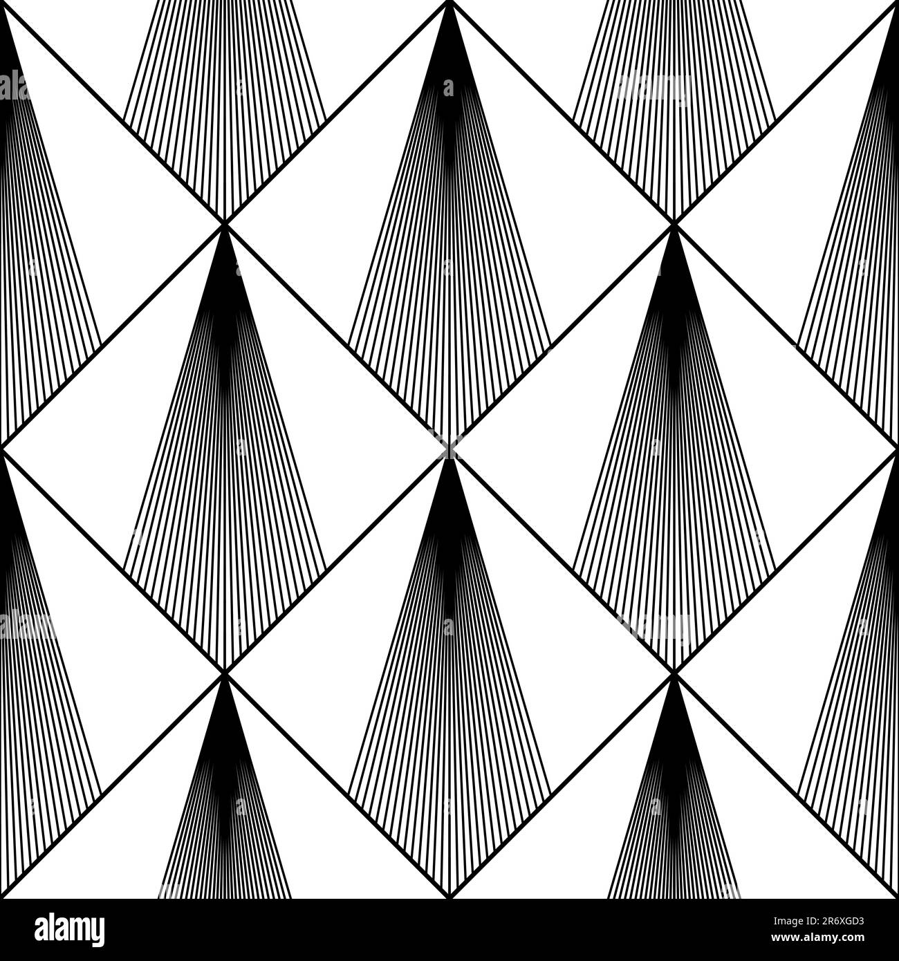 Art Deco Wallpaper. Black and white seamless pattern in roaring