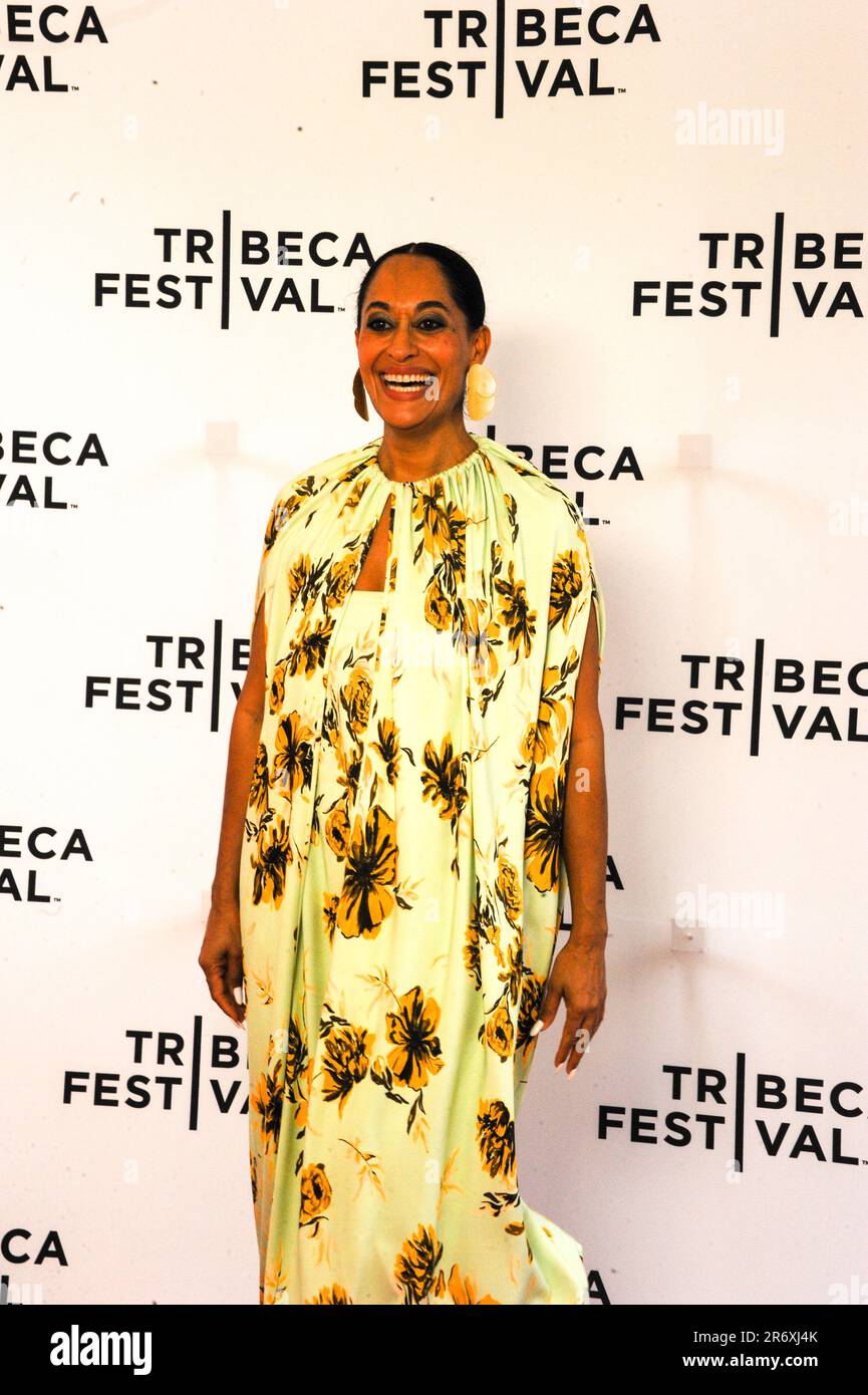 Tracee Ellis Ross arrives at the Cold Copy premiere at Tribeca Film