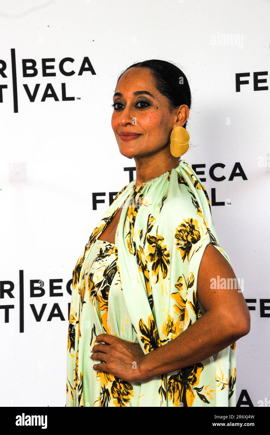 Tracee Ellis Ross arrives at the Cold Copy premiere at Tribeca Film
