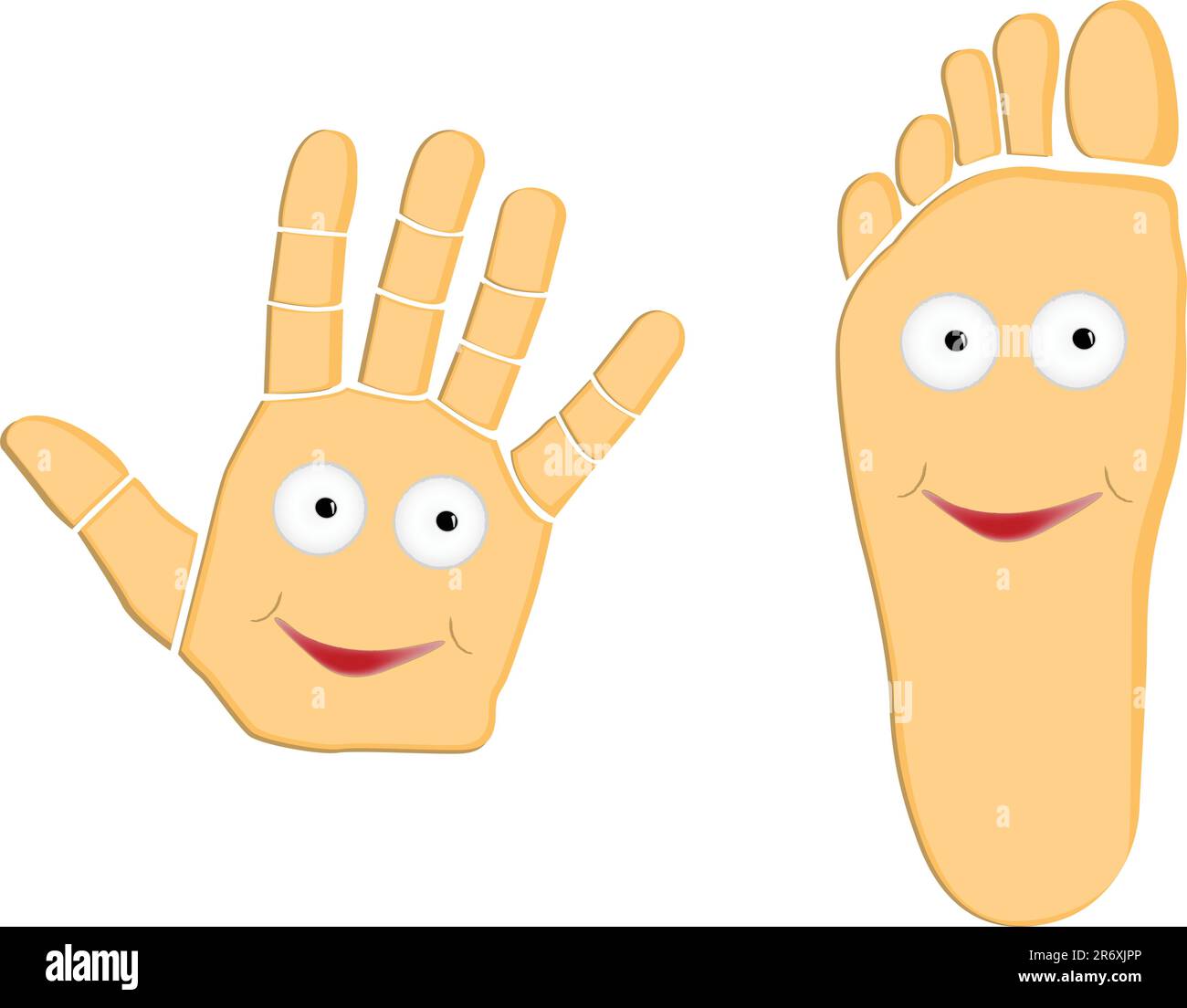 hand and foot vector illustration Stock Vector
