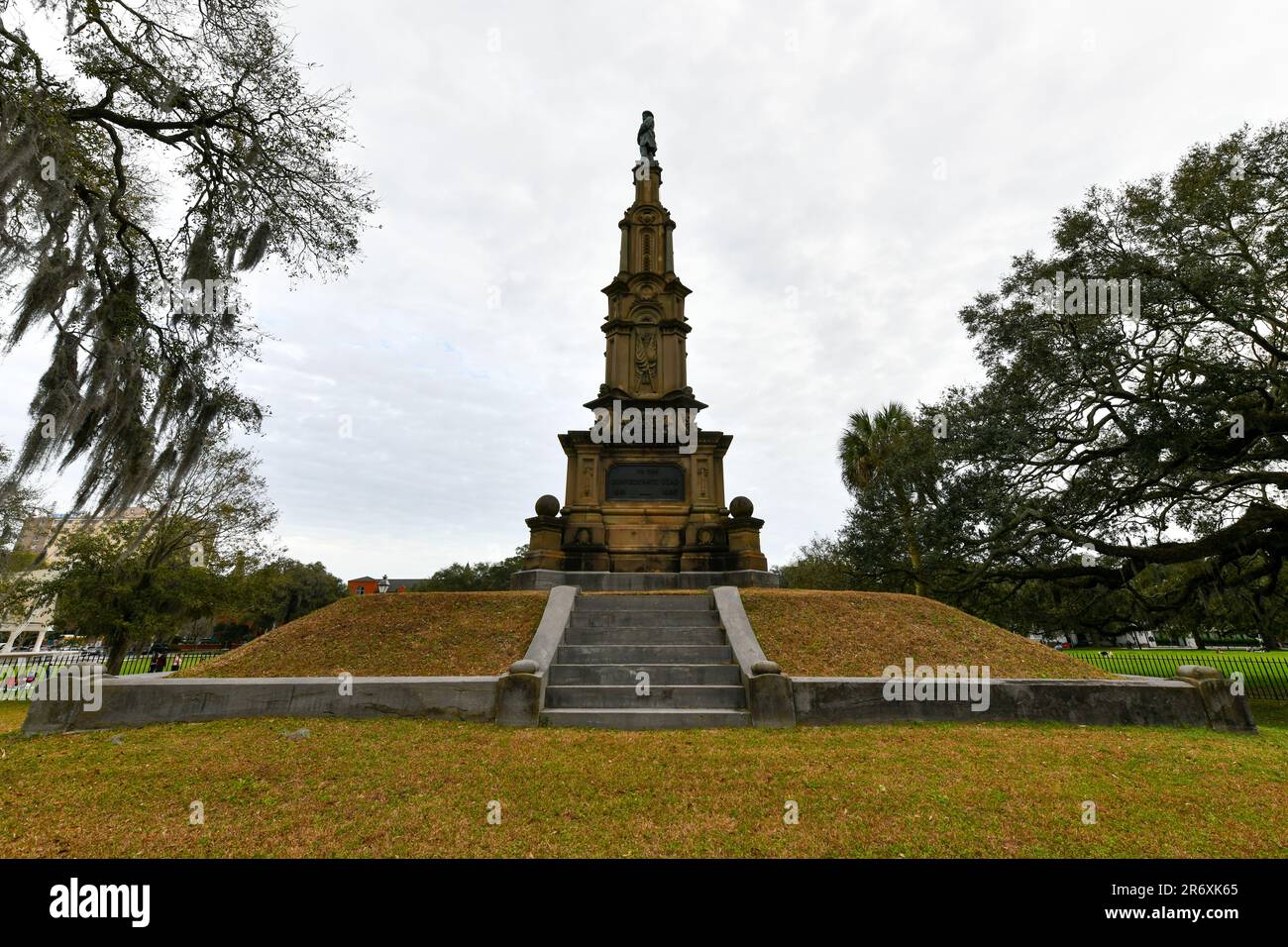 Civil War Confederate Statue Monument located in Forsyth Park in