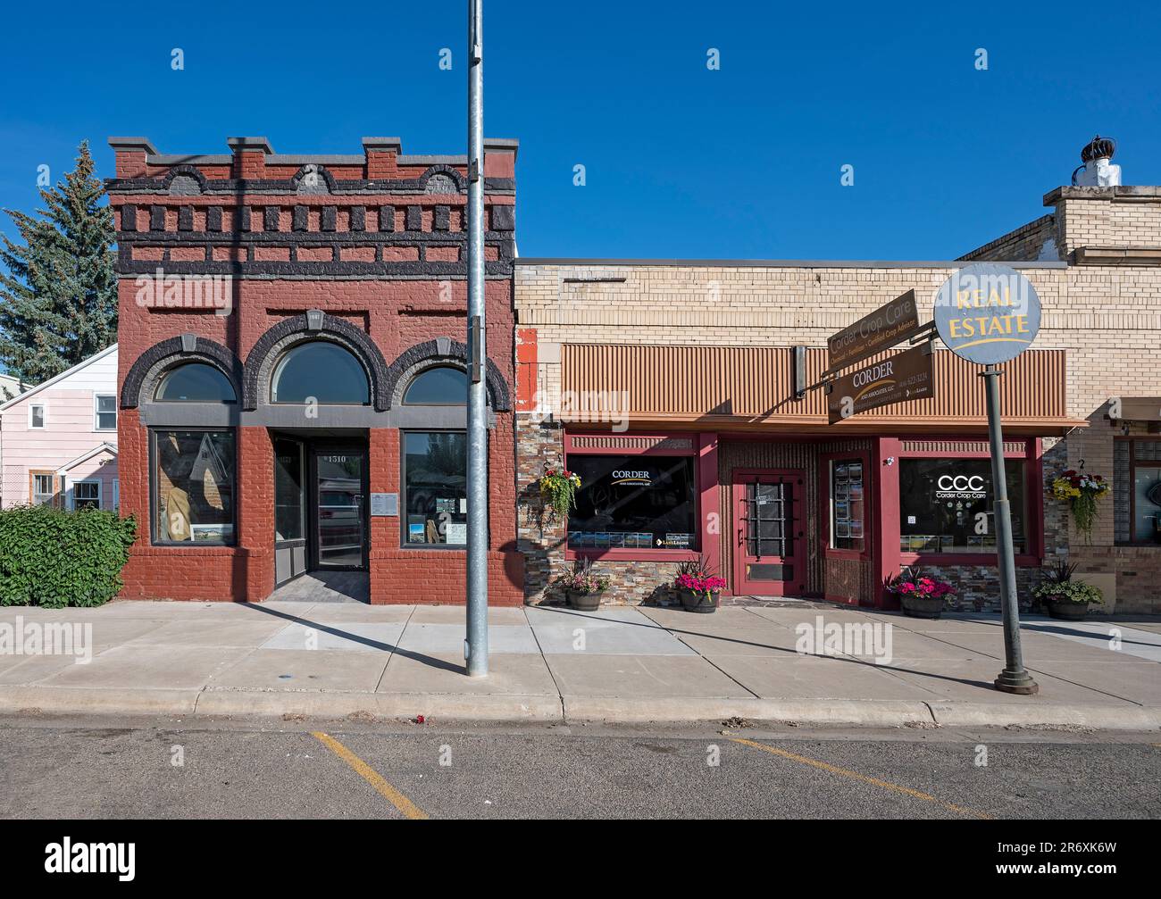 Fort Benton, Montana, USA June 07, 2023 Exterior view of Corder and