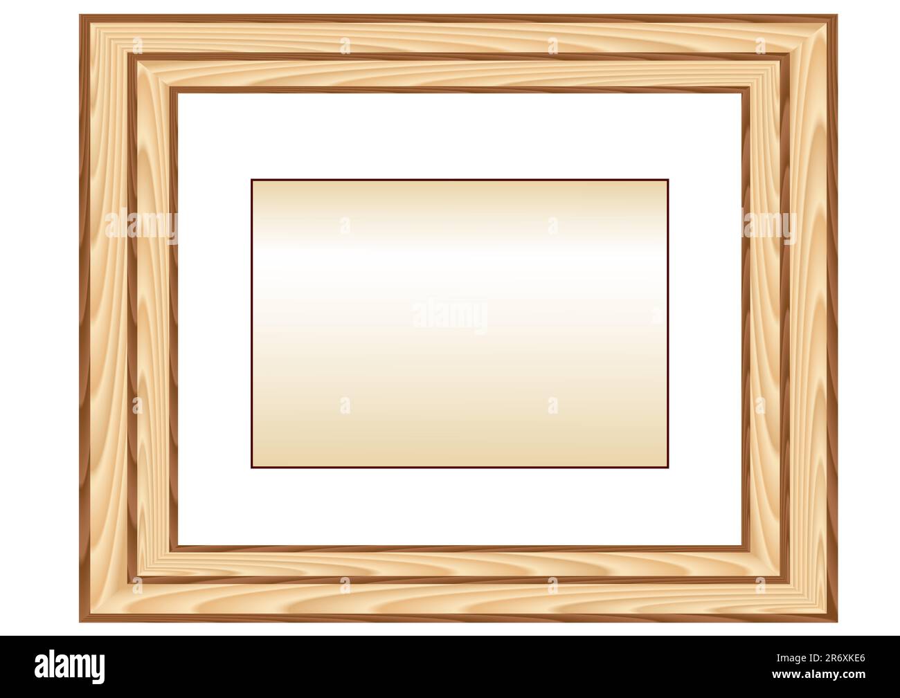 Wood framework isolated in the white background Stock Vector