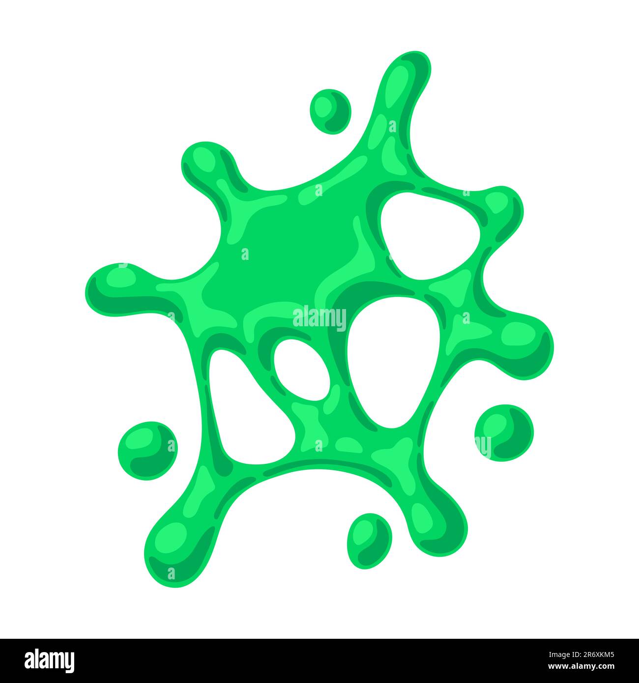 Splattering blotch slime. Toxic mucus smudges stain. Leaking paint blot