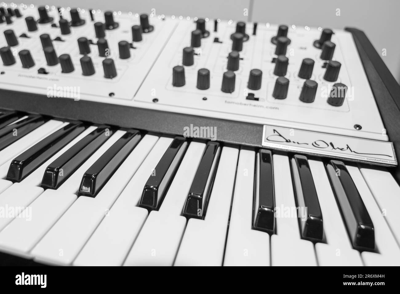 The Tom Oberheim's Two-Voice Pro analog music synthesizer was produced from 2015-2018. Stock Photo