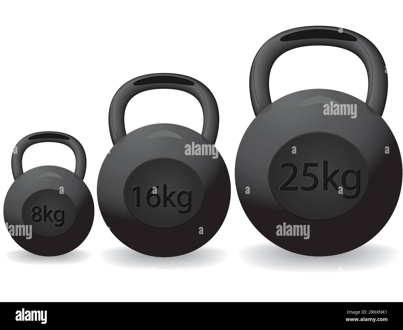 Heavy weights of various weight for playing sports in a vector Stock
