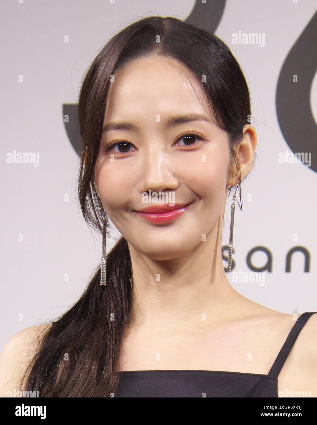 South Korean actress Park Min-young attends a launch event for cosmetics brand '3650' in Tokyo, Japan on June 8, 2023. Credit: AFLO/Alamy Live News Stock Photo