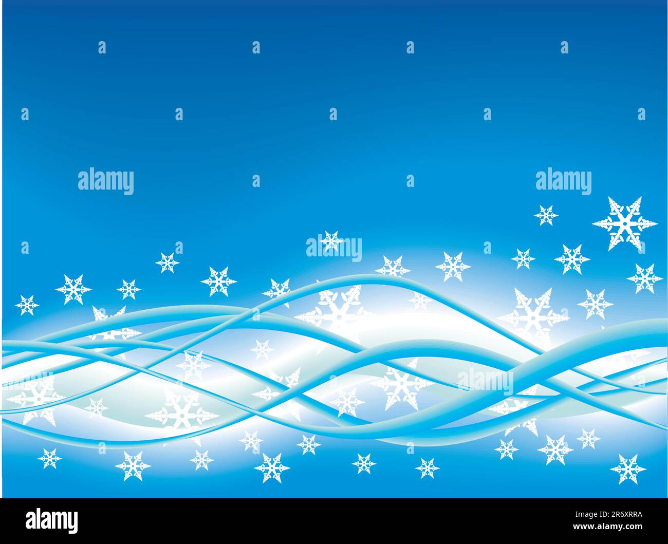 Abstract Blue Background with Snowflakes - Vector Stock Vector Image ...