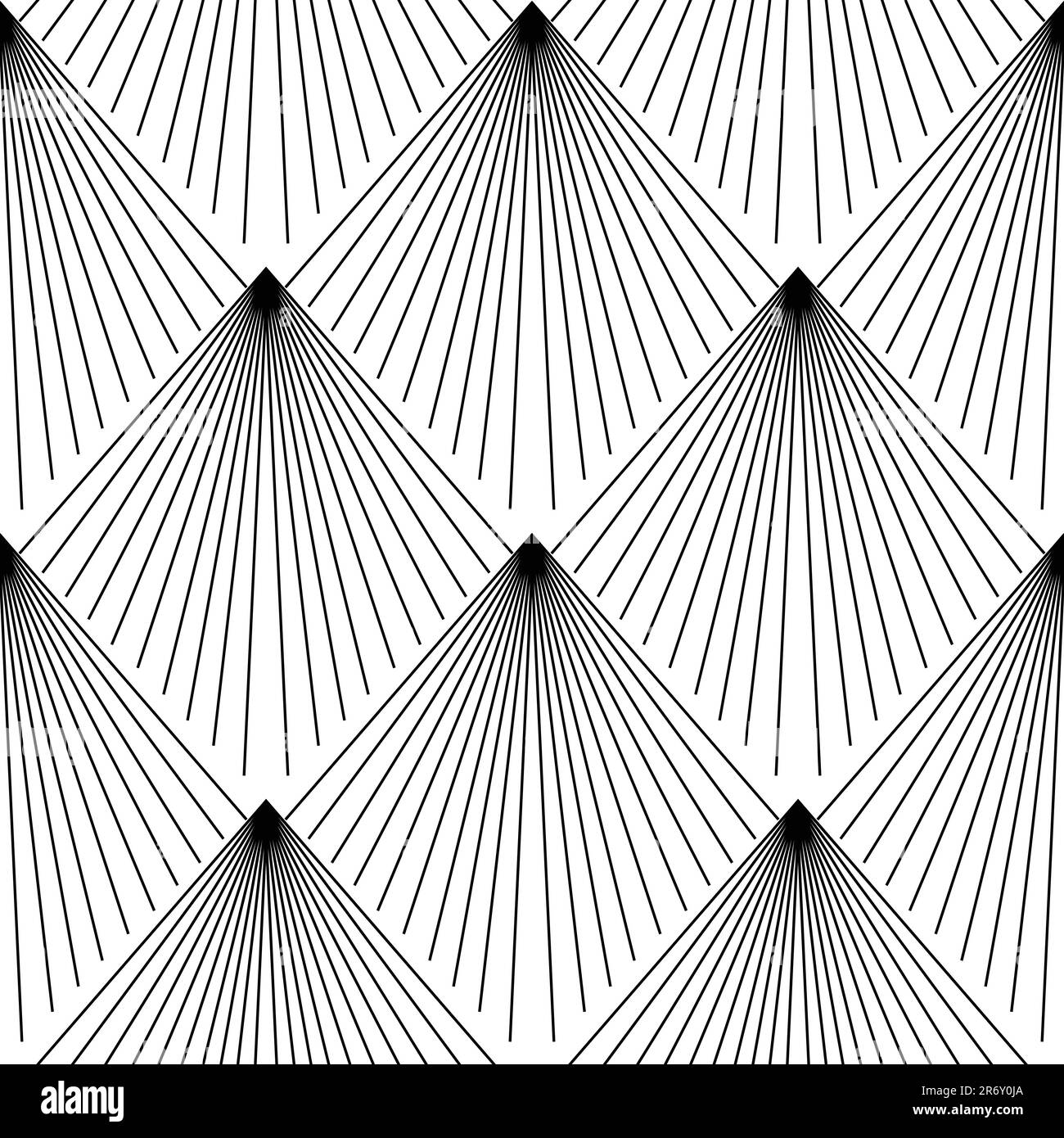 Art Deco Wallpaper. Black and white seamless pattern in roaring
