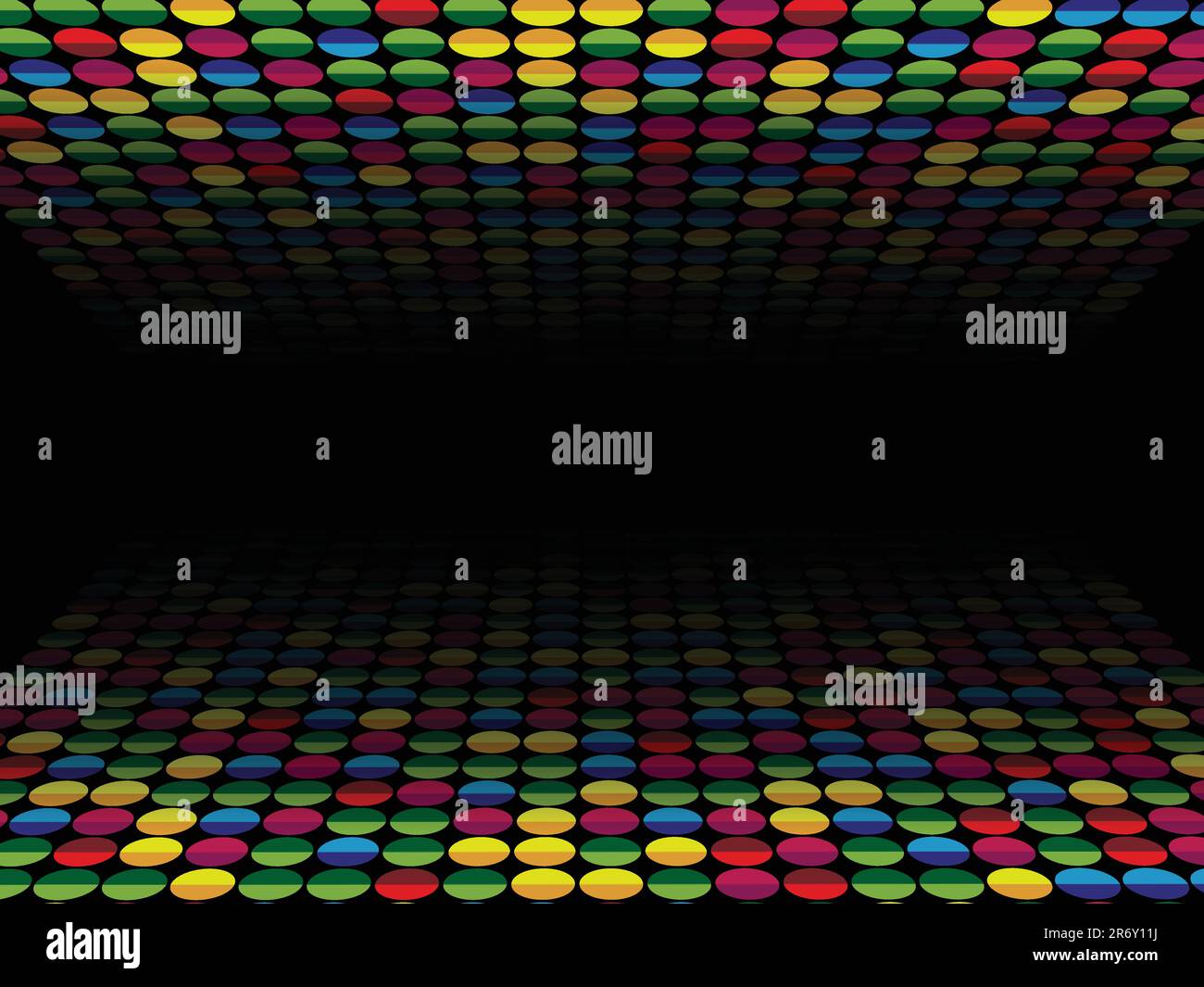 Halftone Background in Perspective. Editable Vector Background Stock Vector