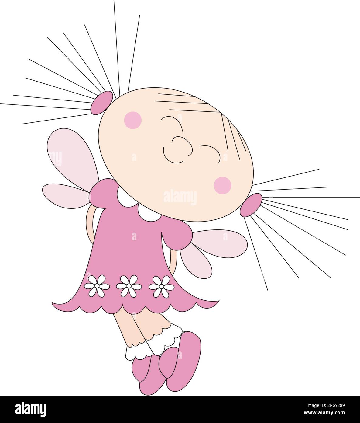 Little girl isolated on white background, vector illustration Stock ...