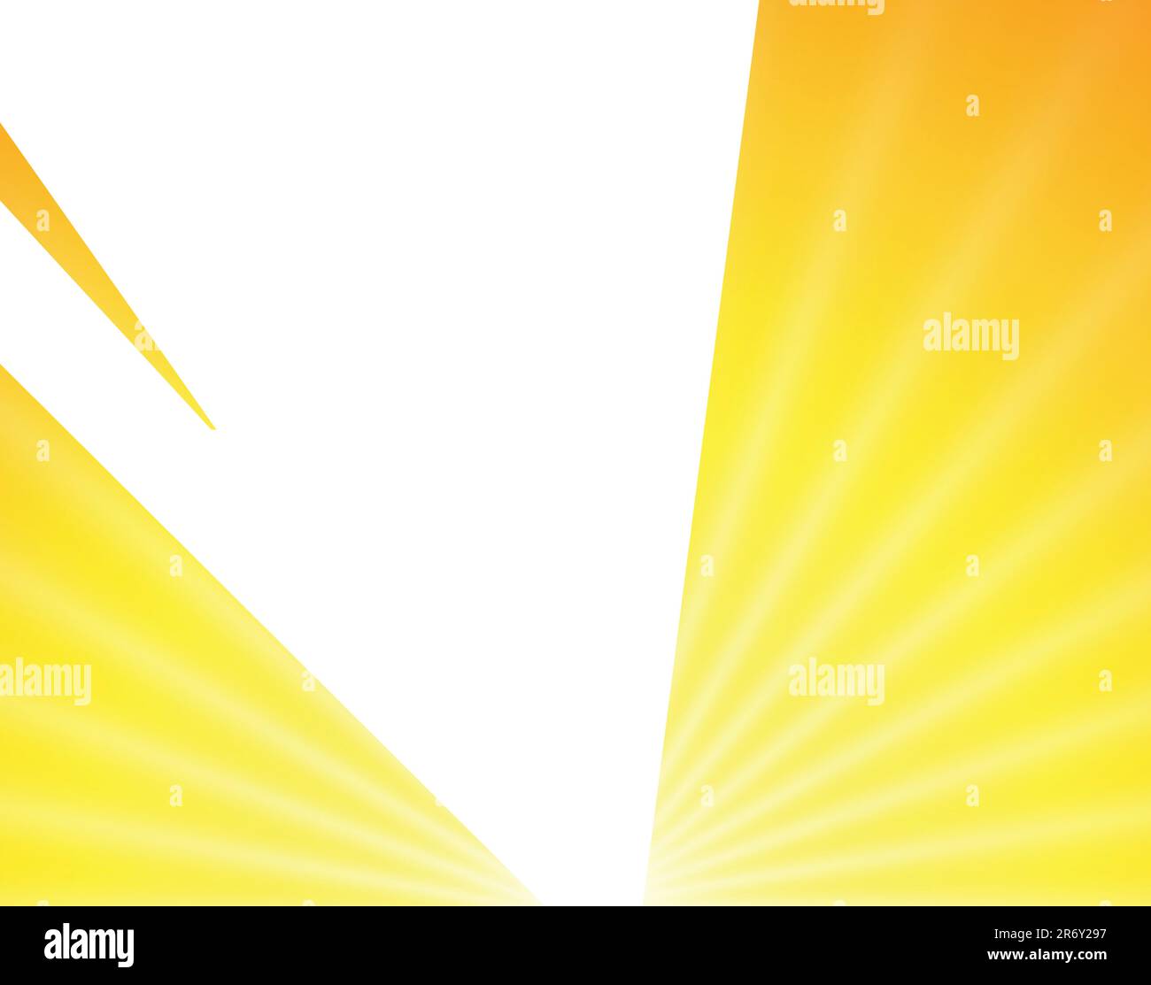 vector sun on yellow background with orange rays Stock Vector Image ...