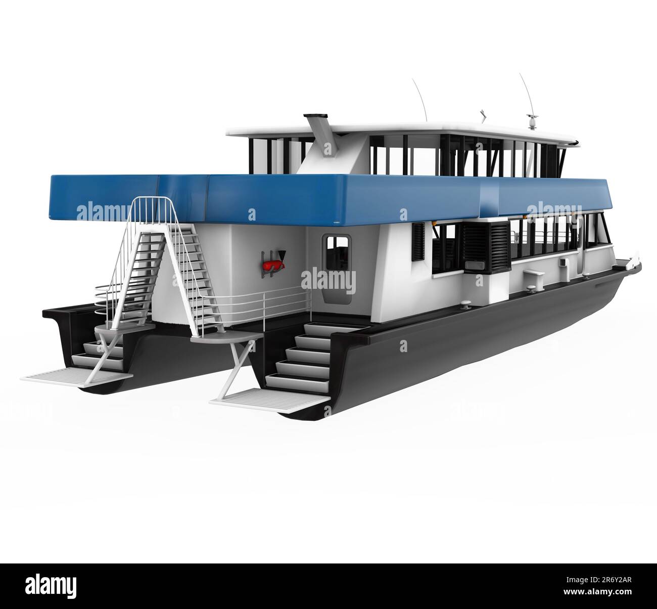 Passenger Ferry Boat Isolated Stock Photo Alamy