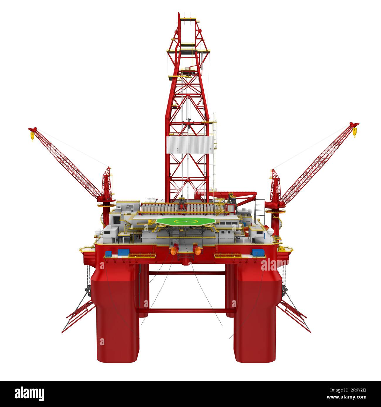 Oil Drilling Offshore Platform Isolated Stock Photo - Alamy