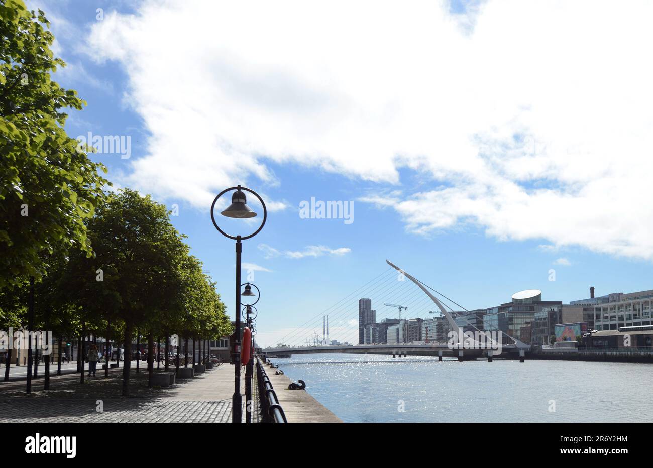 The Samuel Beckett Bridge over the River Liffey in Dublin, Ireland ...