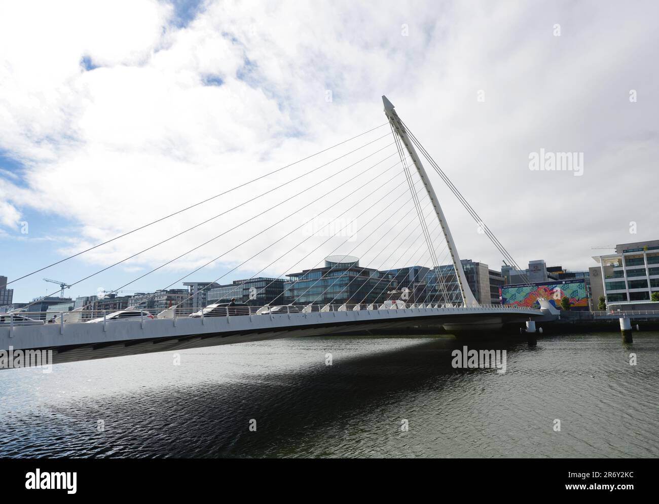 The Samuel Beckett Bridge over the River Liffey in Dublin, Ireland ...