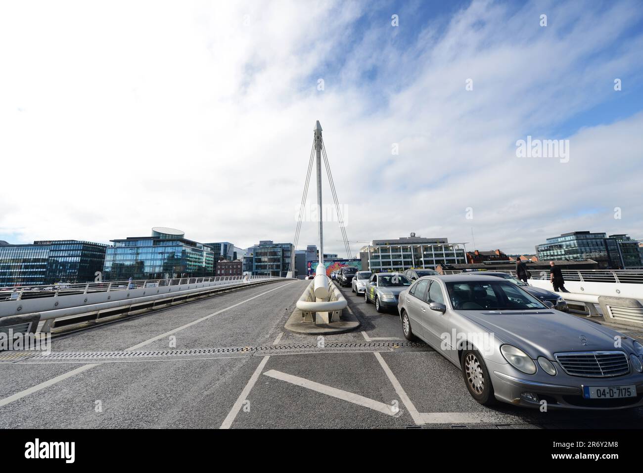 The Samuel Beckett Bridge over the River Liffey in Dublin, Ireland ...