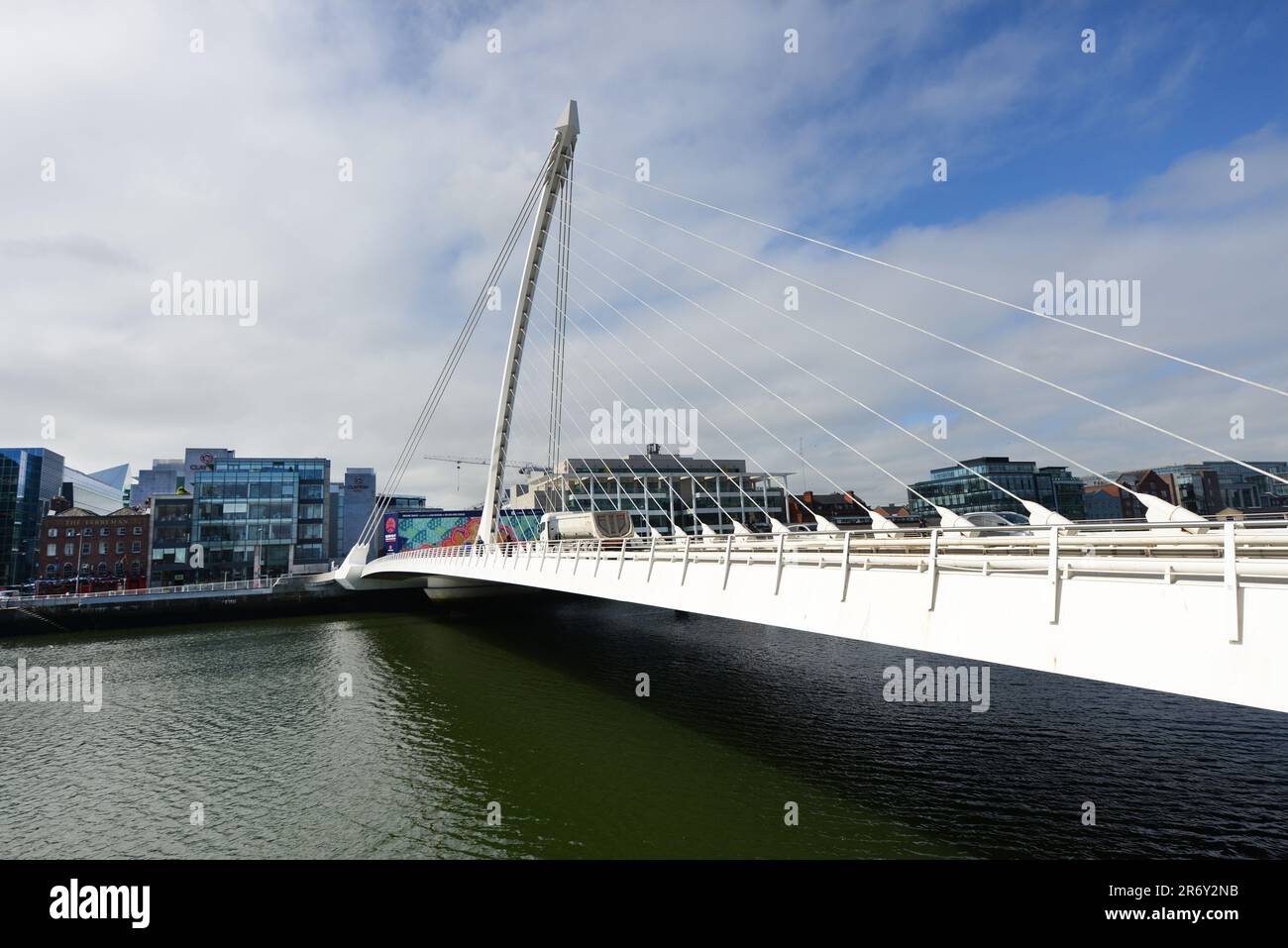 The Samuel Beckett Bridge over the River Liffey in Dublin, Ireland ...