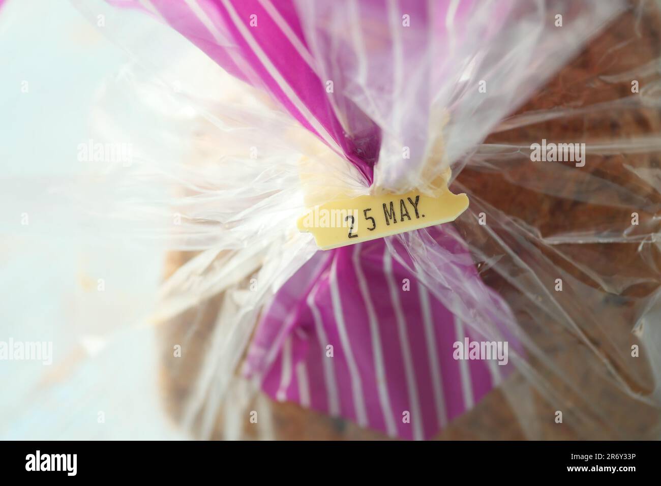 expiry date on a bread packet Stock Photo Alamy