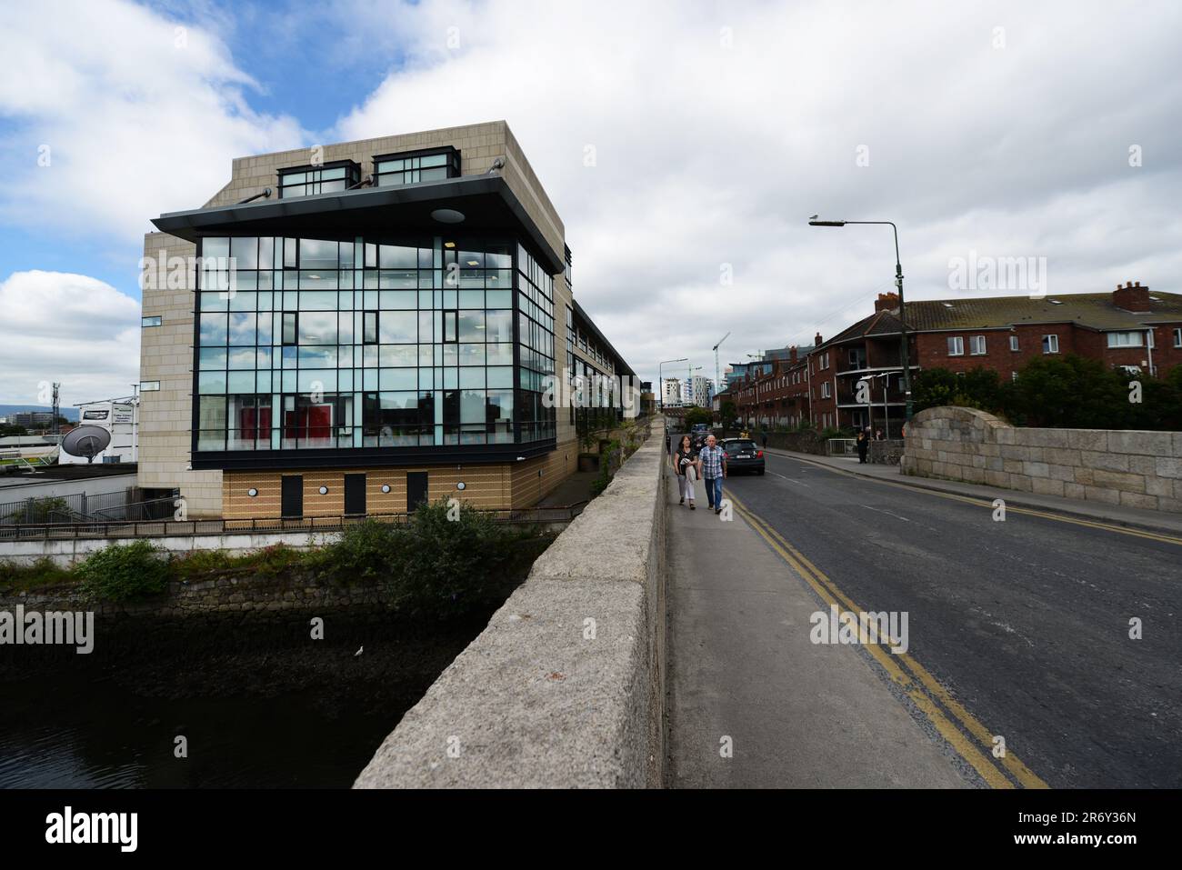 Walking on the Ringsend bridge in Dublin, Ireland Stock Photo - Alamy