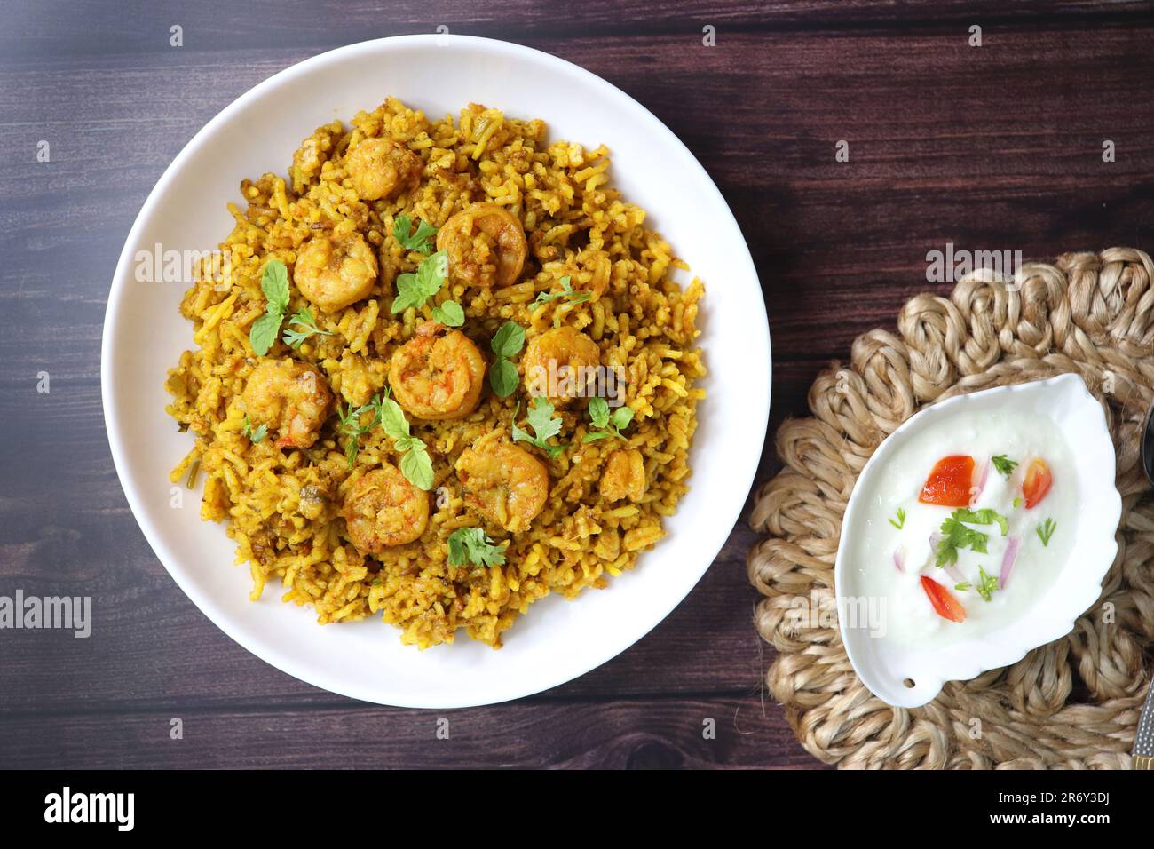 Prawns Biryani or shrimp Pulao. also called jheenga pilaf or jhinga