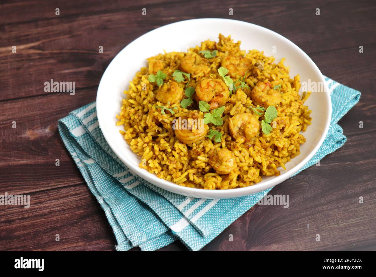Prawns Biryani or shrimp Pulao. also called jheenga pilaf or jhinga