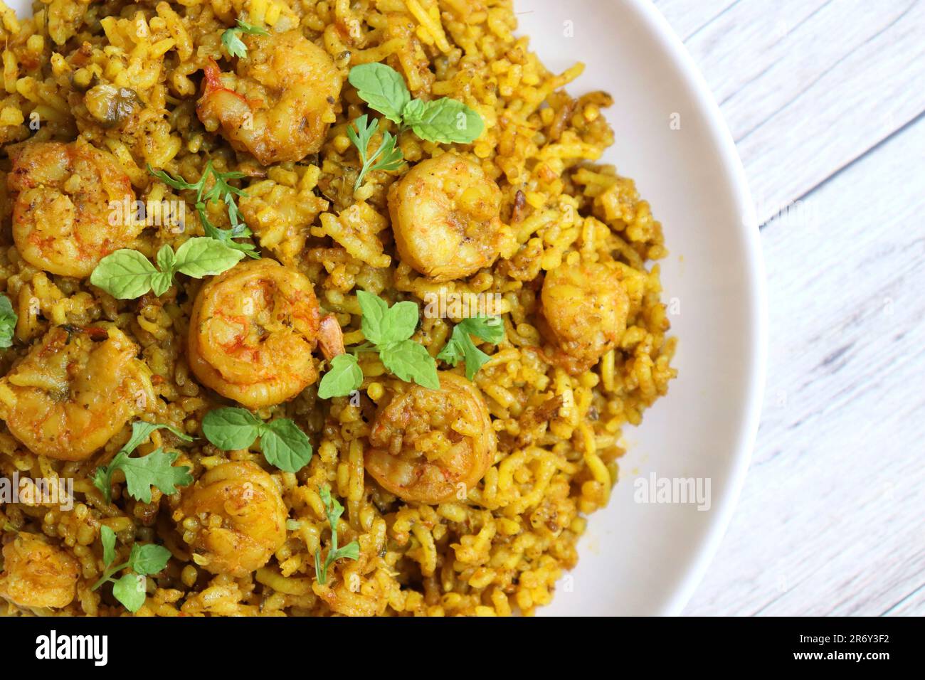 Prawns Biryani or shrimp Pulao. also called jheenga pilaf or jhinga