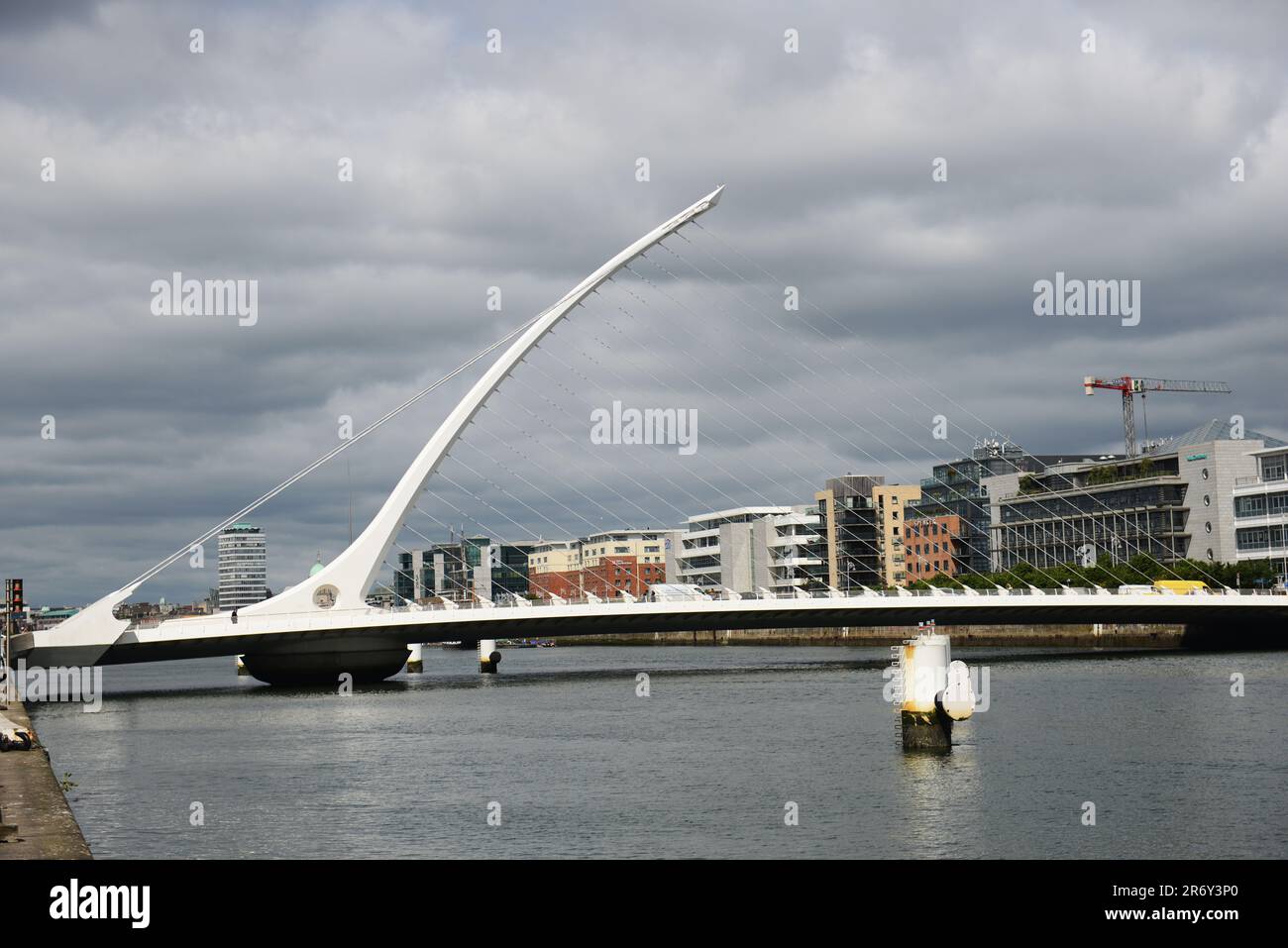 The Samuel Beckett Bridge over the River Liffey in Dublin, Ireland ...