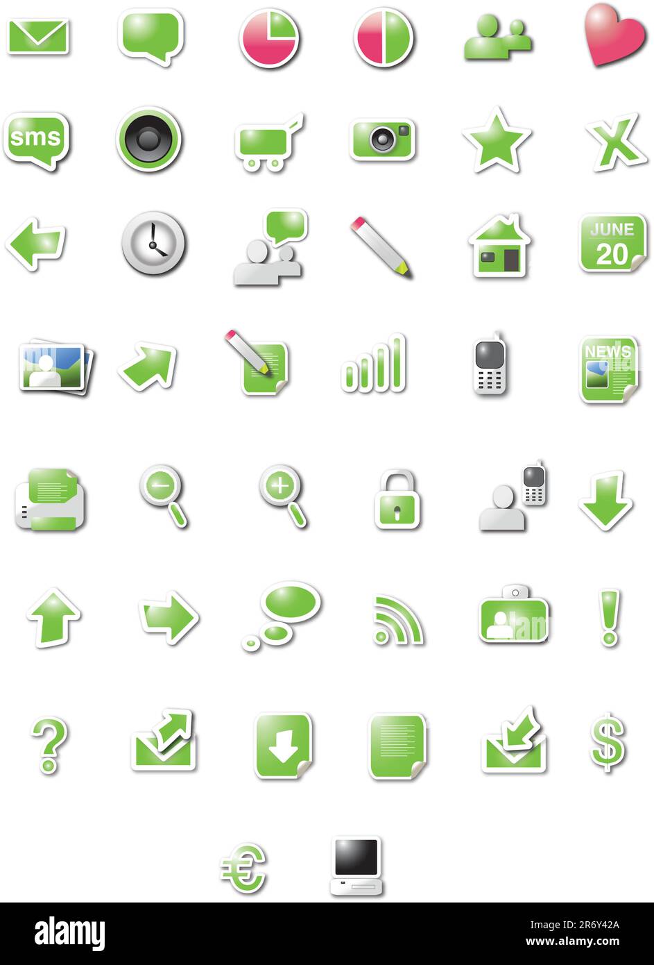 Web 2.0 icons Stock Vector Image & Art - Alamy