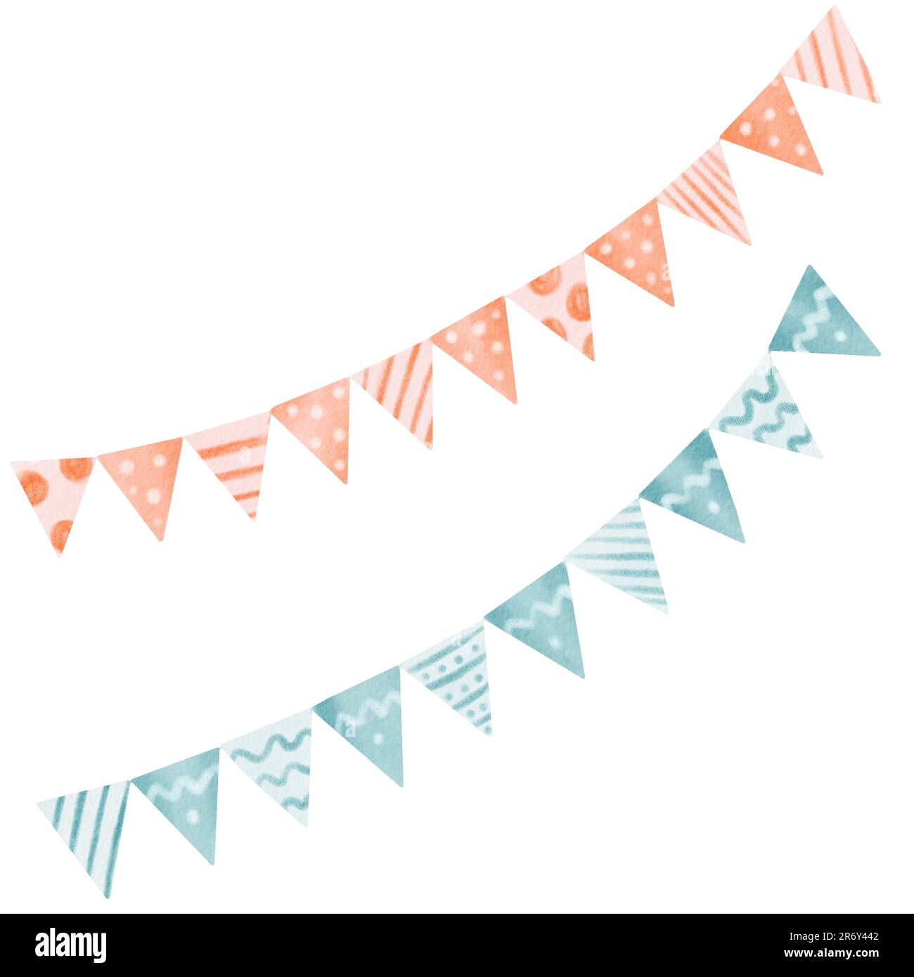 Set carnival garlands with flags birthday party decoration, string of  flags, banner background. Decorative colorful party pennants for birthday  Stock Photo - Alamy