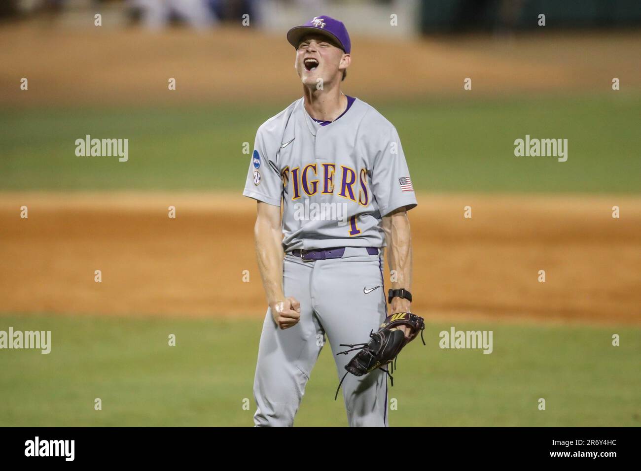 Baton Rouge, LA, USA. 11th June, 2023. LSU relief pitcher Gavin Guidry
