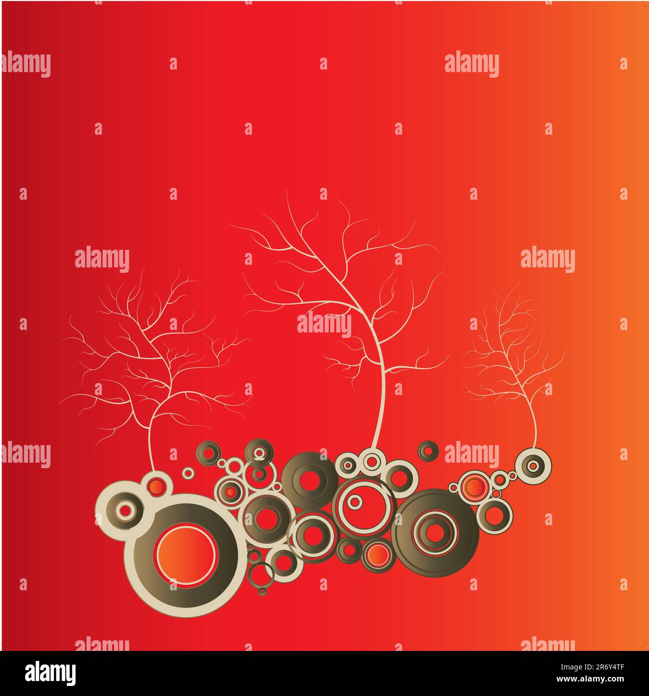 tree growing from the circles Stock Vector Image & Art Alamy