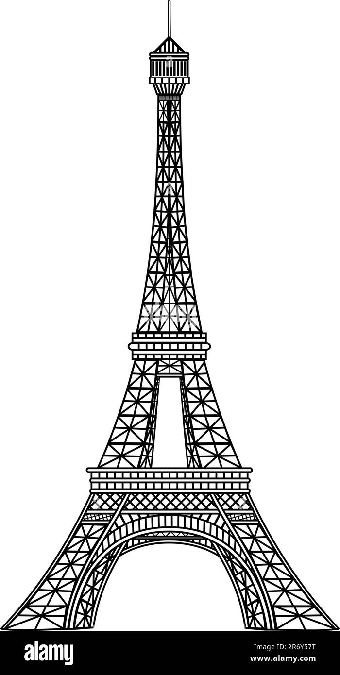 eiffel tower vector illustration Stock Vector Image & Art - Alamy