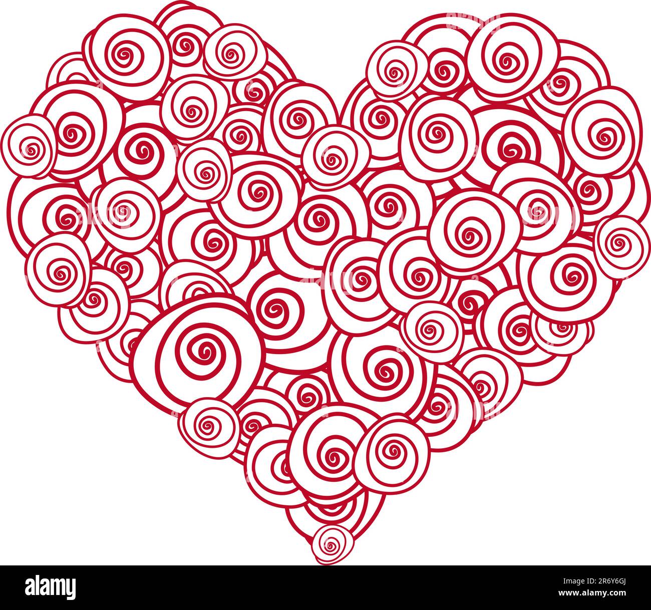 heart shape made of red roses, vector background Stock Vector Image ...