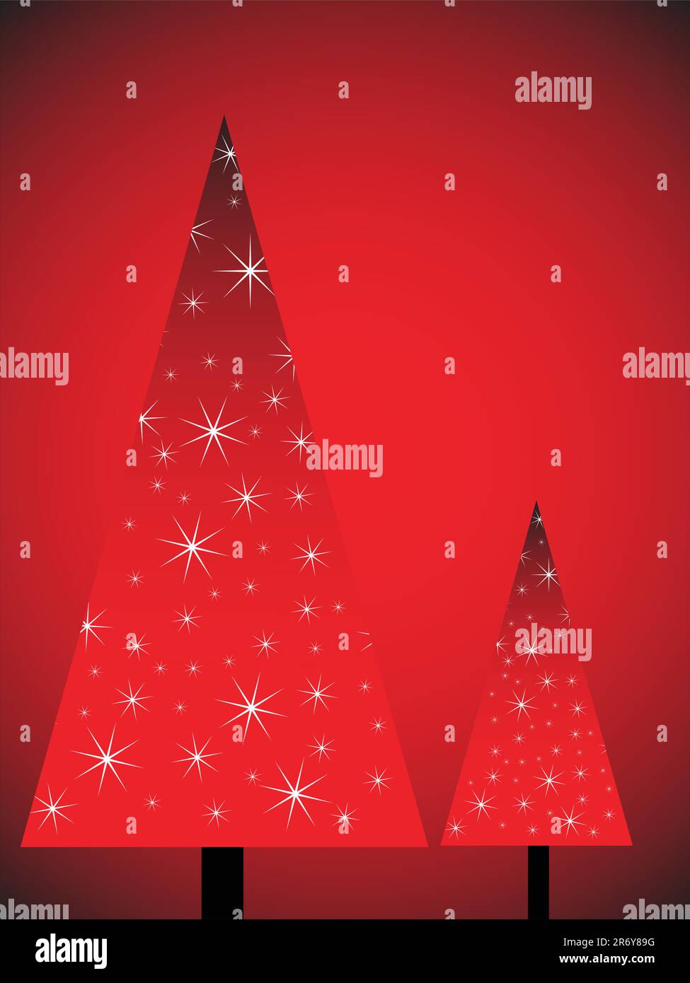vector illustration of stars on christmas trees Stock Vector Image & Art Alamy