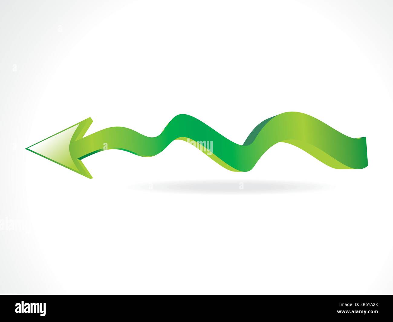 abstract glossy green arrow 2 Stock Vector Image & Art - Alamy